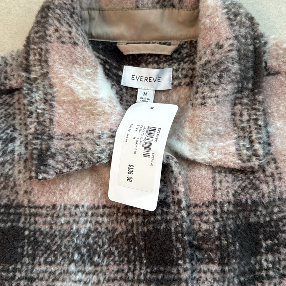 NWT Evereve Polly Plaid Jacket - Picture 6 of 11